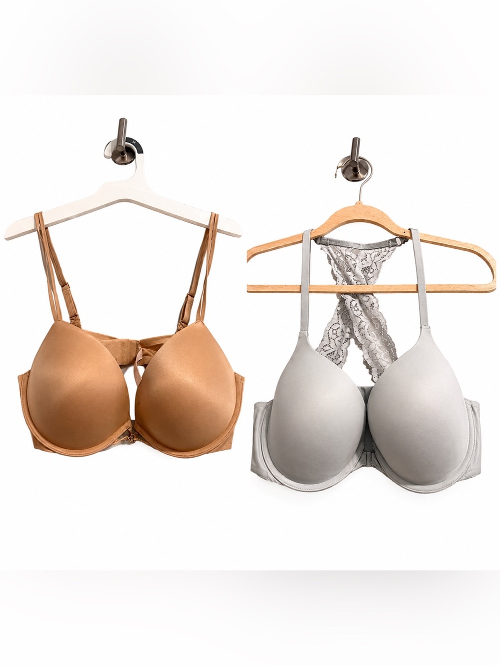 Victoria secret Bra nude and grey  Smooth Support 36D bundle of two sexy bras